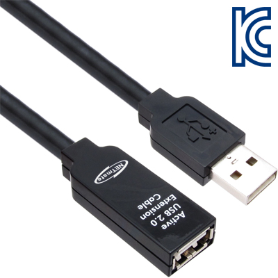 NETmate CBL-203D-30M USB2.0 리피터 30m (전원 아답터 포함)