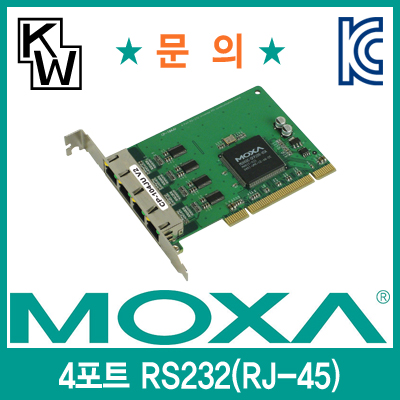 MOXA(모싸) CP-104JU 4포트 PCI 시리얼카드(RJ-45 x4 / 케이블 별매)