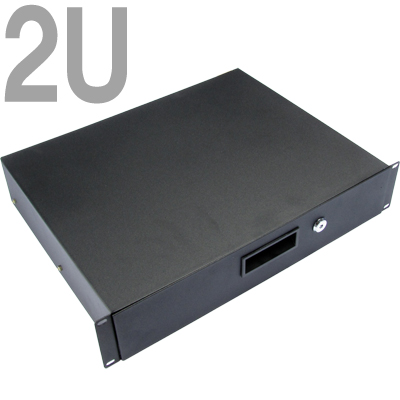 NETmate CYSD-2U(Black) 허브랙 2U 보안 서랍장(블랙)