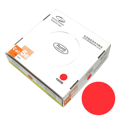 NETmate FTP 케이블 CAT.5e Red(단선 100m)