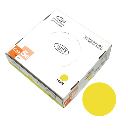 NETmate FTP 케이블 CAT.5e Yellow(단선 100m)