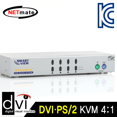 NETmate DVI KVM 4:1 스위치(PS/2)