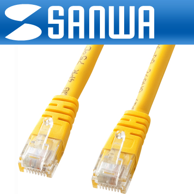 SANWA KB-T5T-01Y CAT.5E UTP 다이렉트 케이블(옐로우) 1m