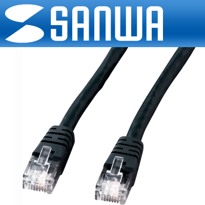 SANWA KB-T6EPK-20BK CAT.6E UTP 다이렉트 케이블(블랙) 20m
