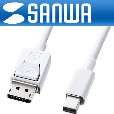 SANWA KC-DPM1W Mini DisplayPort to DisplayPort 1.2 케이블 1m