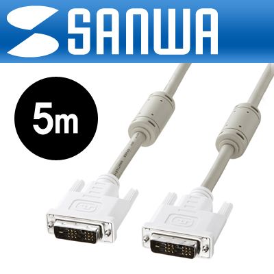 SANWA KC-DVI-5K 최고급형 DVI-D 싱글링크 케이블 New 5m