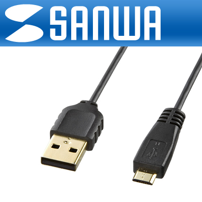 SANWA KU-SLAMCB10 USB2.0 마이크로 5핀(Micro B) 케이블 1m