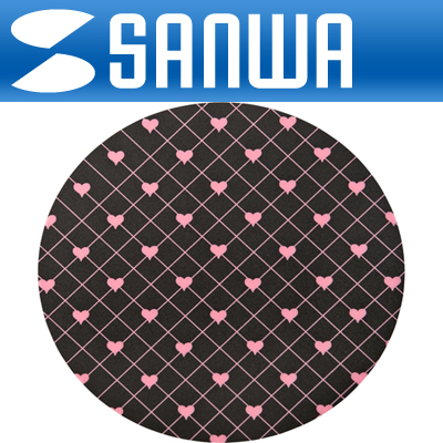 SANWA MPD-212HBK2-2 Lovely 마우스 패드(Romantic 블랙2)