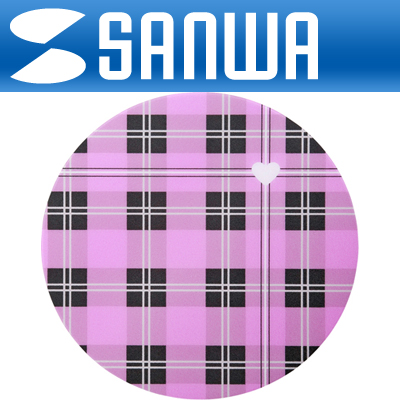SANWA MPD-212HBK3 Lovely 마우스 패드(Tartan 블랙)