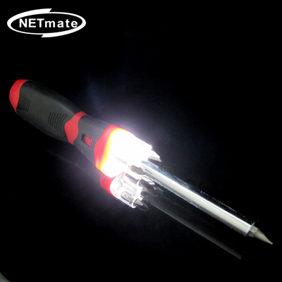 NETmate NM-KHT028 LED 라이트 멀티 래칫 드라이버(5 in 1)