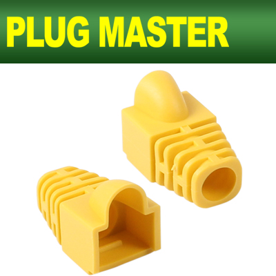 PLUG MASTER NM-SR007Y RJ-45 CAT.6 통부트(7Ø/옐로우/낱개)
