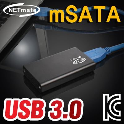 NETmate NM-SSC1 USB3.0 Mini SATA SSD 알루미늄 케이스(SSD미포함)