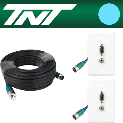 TNT NM-TNTA15S5 RGB+스테레오 월 플레이트 분리형(배관용) 케이블 15m