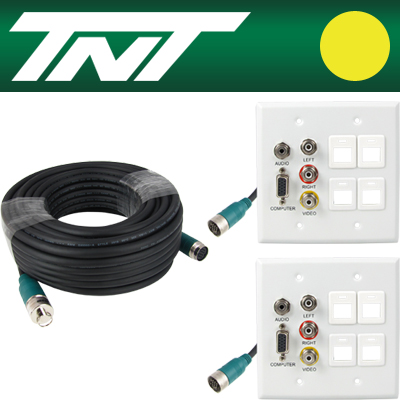 TNT NM-TNTA10S7 RGB+스테레오 or 3RCA + 4모듈 월 플레이트 분리형(배관용) 케이블 10m