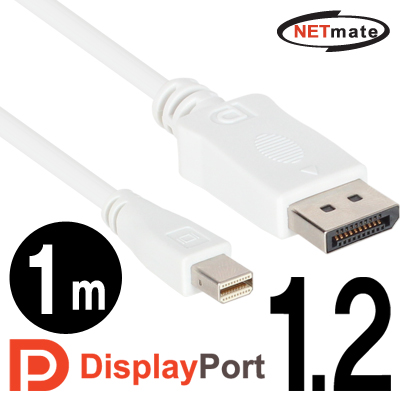 NETmate NMC-MDP01S Mini DisplayPort to DisplayPort 1.2 케이블 1m