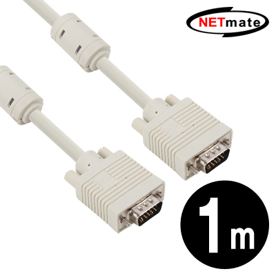 NETmate NMC-R10G RGB 모니터 케이블 1m (베이지)