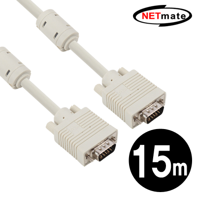 NETmate NMC-R150G RGB 모니터 케이블 15m (베이지)