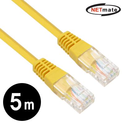 NETmate NMC-U505Y CAT.5E UTP 다이렉트 케이블(옐로우) 5m