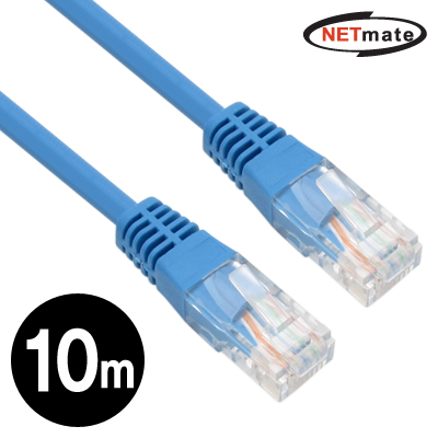 NETmate NMC-U510BL CAT.5E UTP 다이렉트 케이블(블루) 10m