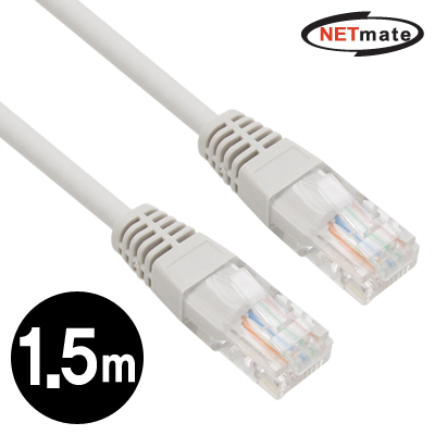 NETmate NMC-U515G CAT.5E UTP다이렉트 케이블(그레이) 1.5m