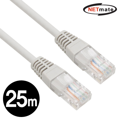 NETmate CAT.5E UTP다이렉트 케이블(그레이) 25m