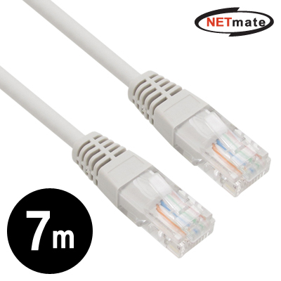 NETmate CAT.5E UTP다이렉트 케이블(그레이) 7m