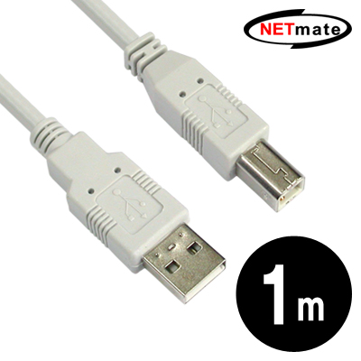 NETmate USB2.0 AM-BM 케이블 1m