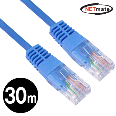 NETmate CAT.5E UTP크로스 케이블 30m