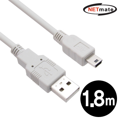 NETmate USB2.0 AM-Mini 5핀 케이블 1.8m
