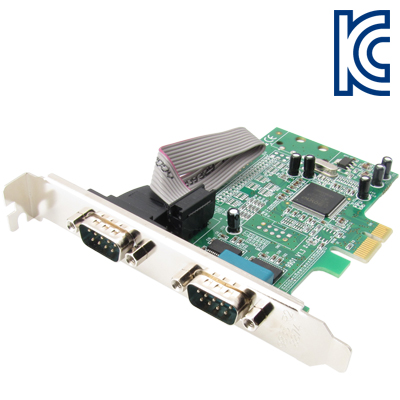 NETmate NMS-ES2 2포트 PCI Express 시리얼카드(MOS)(슬림PC겸용)