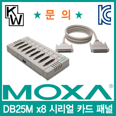 MOXA(모싸) OPT8B 8포트 시리얼카드 패널(DB25M x8) ①