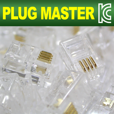PLUG MASTER P6-003 6P4C RJ-11 플러그(100개)