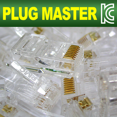 PLUG MASTER P8-001E UTP CAT.6 RJ-45 8P8C 플러그(100개)