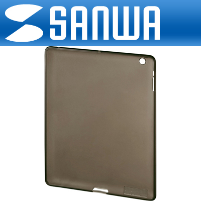SANWA PDA-IPAD22BK iPad2 전용 TPU 세미하드 케이스(블랙)