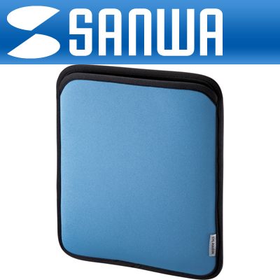SANWA PDA-IPAD23BL iPad2 전용 네오프렌 슬립형 파우치(블루)