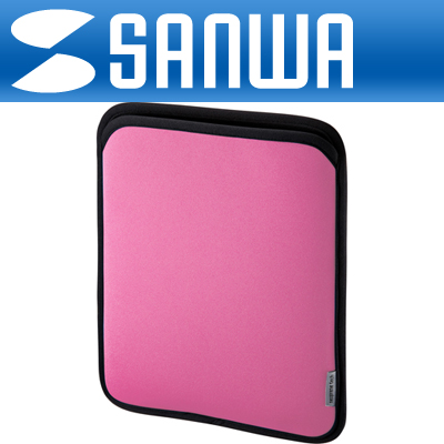 SANWA PDA-IPAD23P iPad2 전용 네오프렌 슬립형 파우치(핑크)