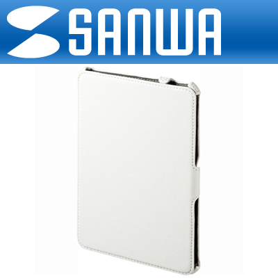 SANWA PDA-IPAD46W iPad mini 소프트 PU가죽 케이스(화이트)