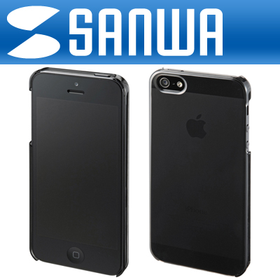 SANWA PDA-IPH52BK iPhone5 클리어 하드 케이스(클리어 블랙)
