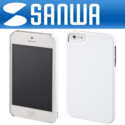 SANWA PDA-IPH54W iPhone5 UV코팅 하드 케이스(화이트)