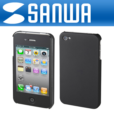 SANWA PDA-IPH69BK iPhone4·4S 하드자켓 케이스(블랙)