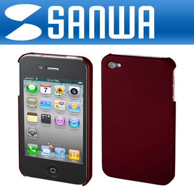 SANWA PDA-IPH69R iPhone4·4S 하드자켓 케이스(레드)