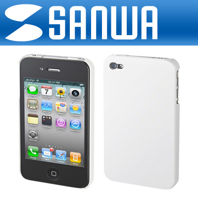 SANWA PDA-IPH69W iPhone4·4S 하드자켓 케이스(화이트)