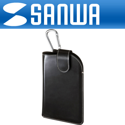 SANWA PDA-SPC10BK 스마트폰 가죽 케이스(블랙)