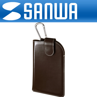 SANWA PDA-SPC10BR 스마트폰 가죽 케이스(브라운)