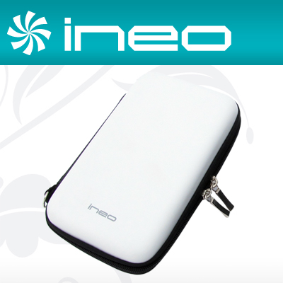 ineo I-NC02 휴대용 외장하드 파우치(화이트/대)