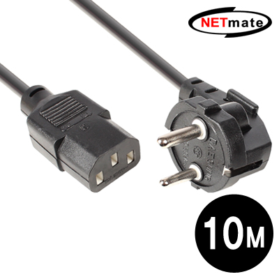 NETmate NMP-SPC100 220V 전용 3구 AC 파워 케이블 10m