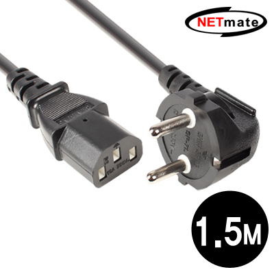 NETmate NMP-SPC015 220V 전용 3구 AC 파워 케이블 1.5m