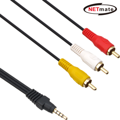 NETmate ST->RCA 3선 케이블 1.5m