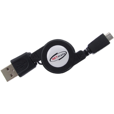NETmate NMC-UMB08R USB2.0 마이크로 5핀(Micro B) 자동감김 케이블