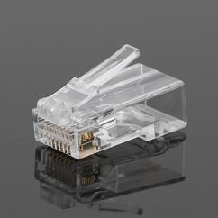 PLUG MASTER P8-007-48 UTP CAT.6 RJ-45 8P8C EZ 플러그(클리어) - Three Prongs 핀(100개)